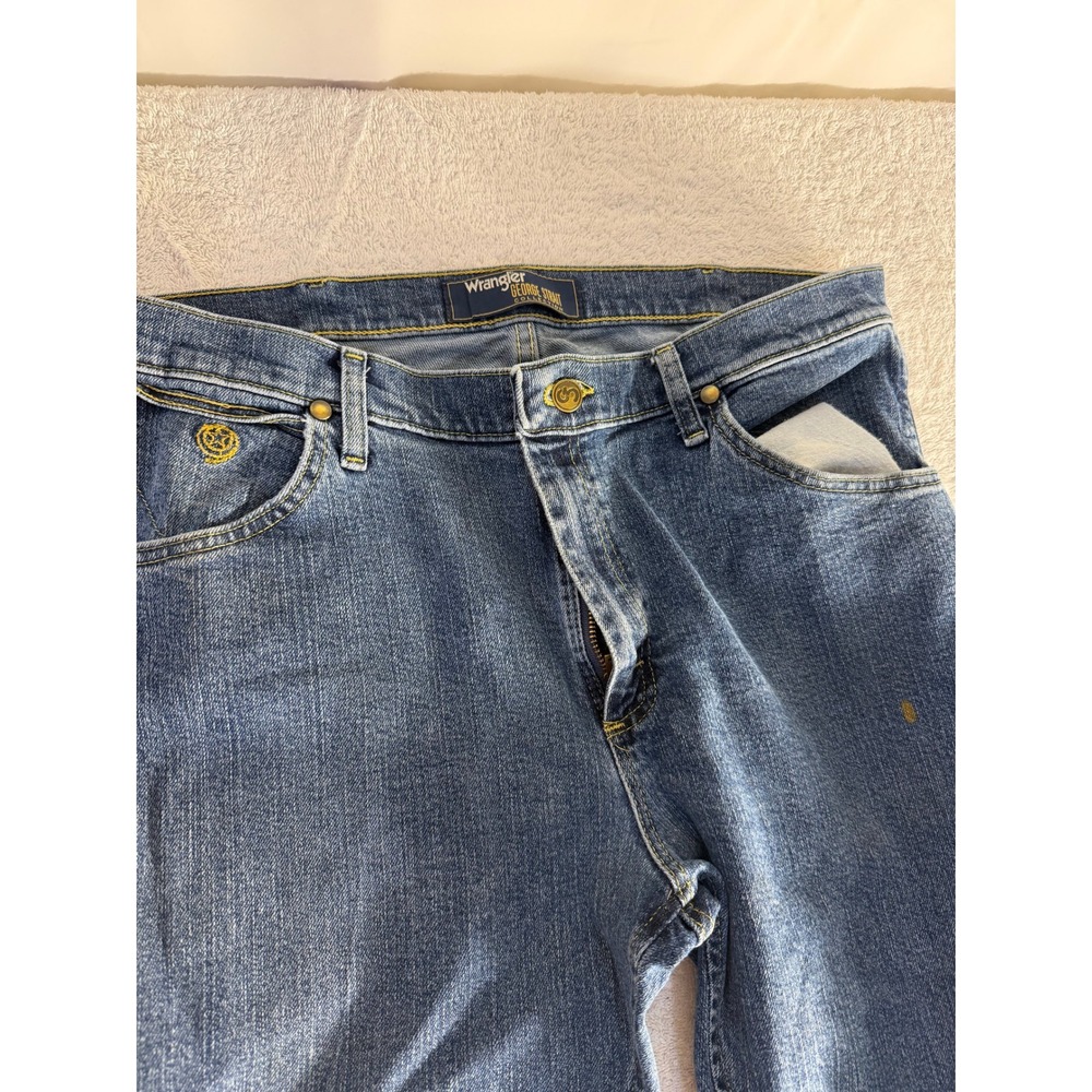 Wrangler George Strait Collection Mens 36x30 Medium Wash Straight Leg Jeans A001